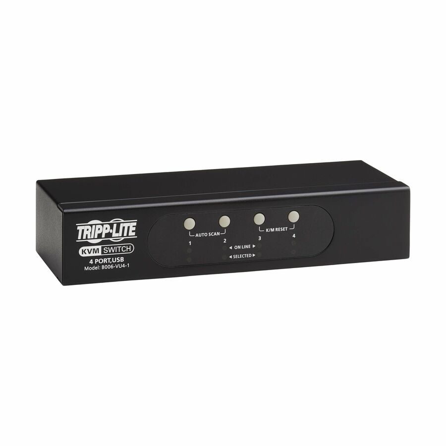 EATON TRIPP LITE SERIES 4-PORT VGA KVM SWITCH FOR USB OR PS/2 KEYBOARD/MOUSE, TA