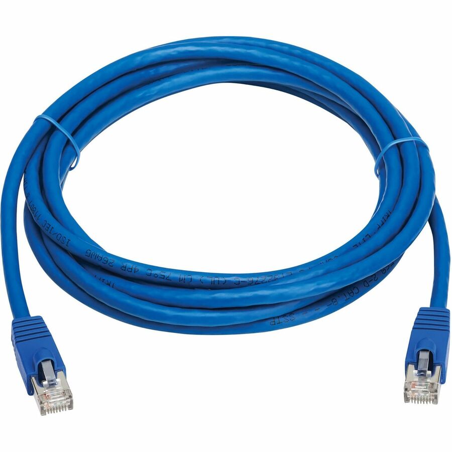 Cat8 40g Snagless Sstp Ethernet Cable (RJ45 M/M), Poe, Blue, 10 Ft. (3.1  M)