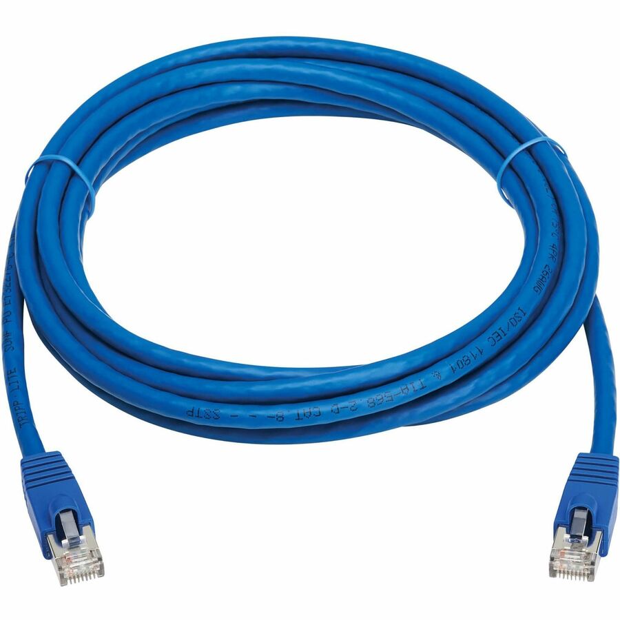Tripp Lite series Cat8 40G Snagless SSTP Ethernet Cable (RJ45 M/M), PoE, Blue, 12 ft. (3.7 m)