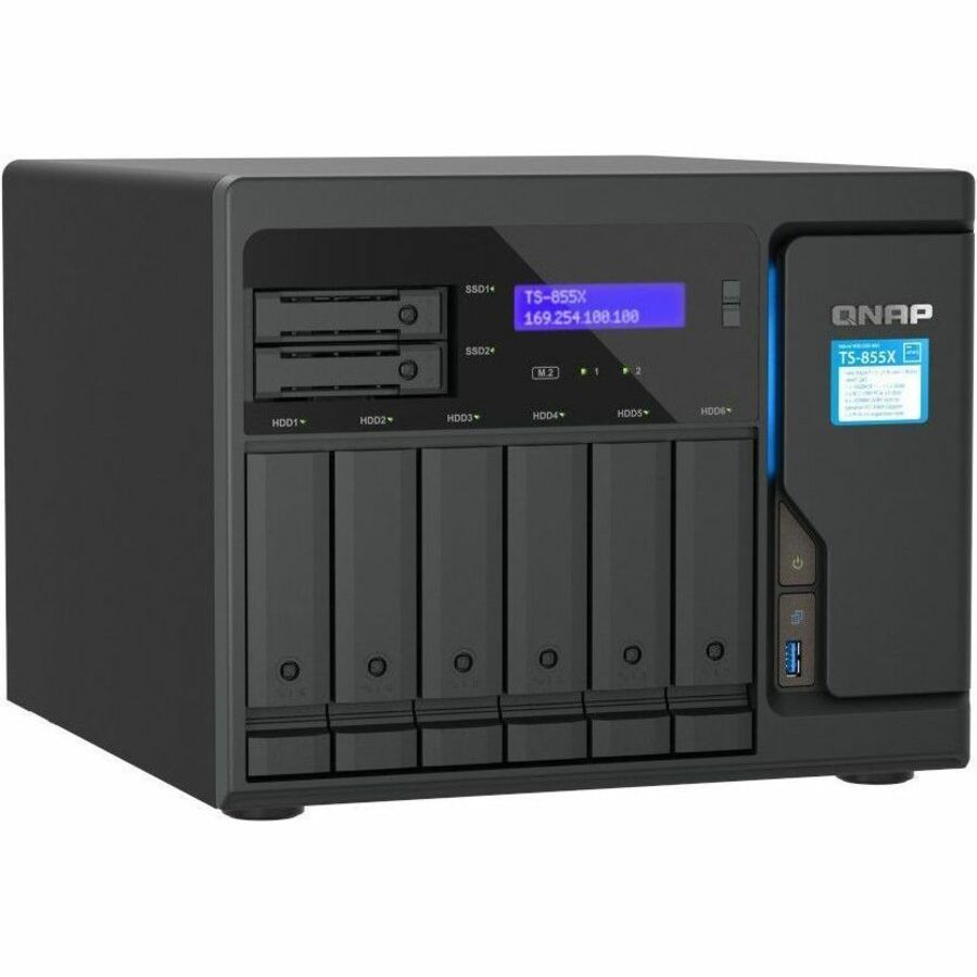 QNAP DESKTOP 8-BAY NAS/ISCSI IP INTEL ATOM C5125 8-CORE/8-THREAD 2.