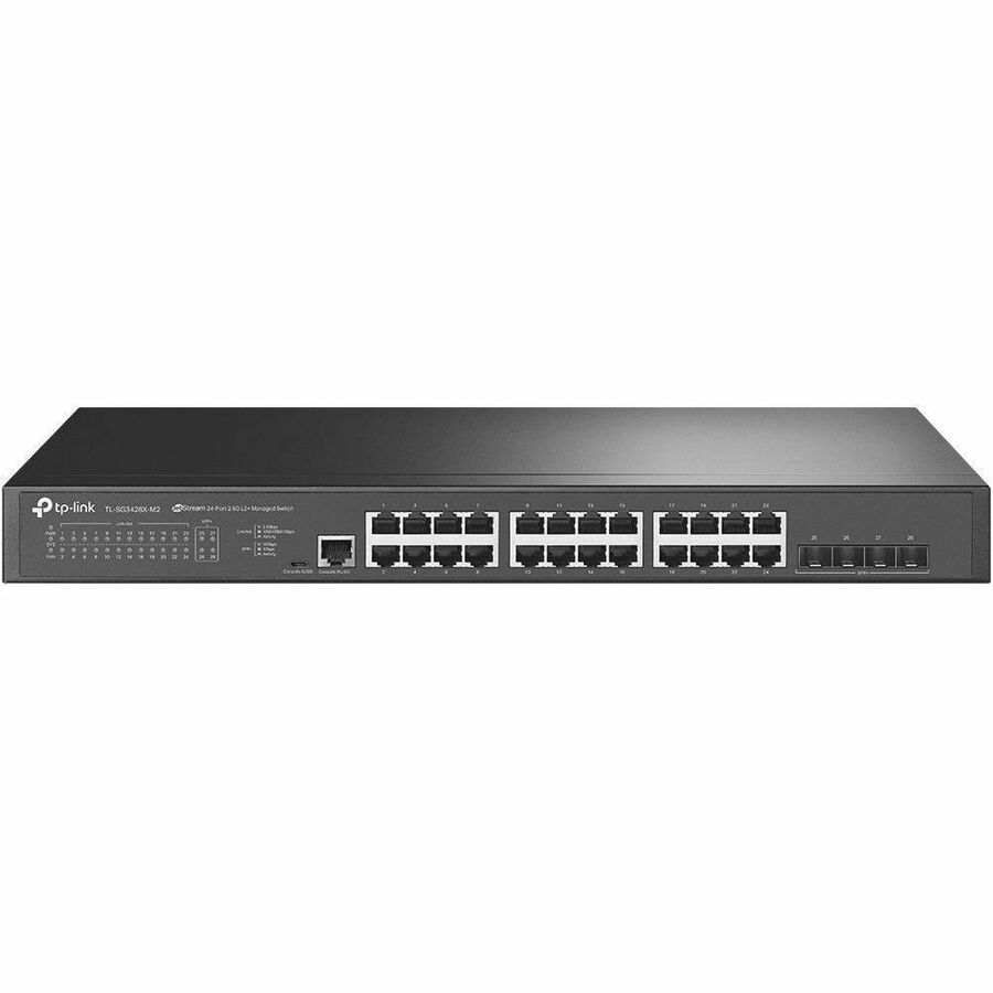 TP-Link (TL-SG3428X-M2) JetStream 24-Port 2.5GBASE-T L2+ Managed Switch with 4 10GE SFP+ Slots, SDN Integrated, Cloud Access & Omada App