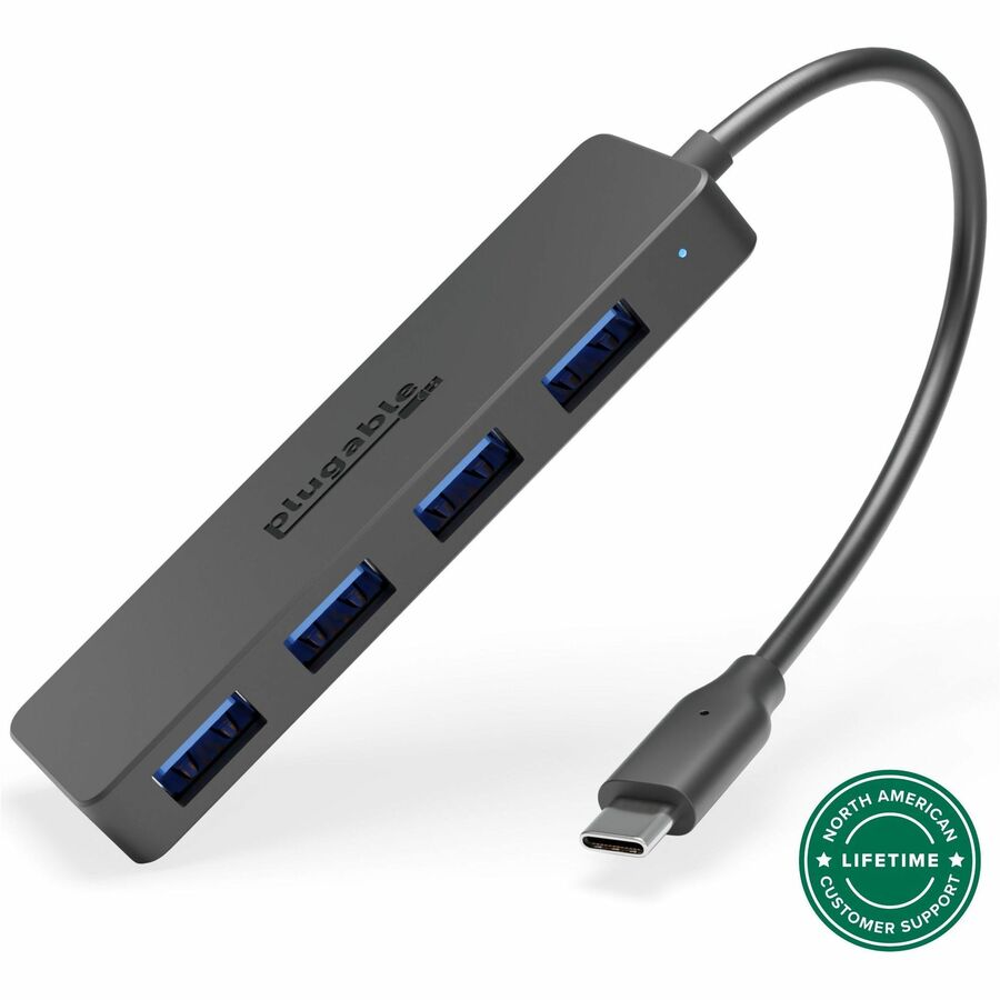 PLUGABLE USB C TO USB ADAPTER HUB, 4 PORT USB 3.0 HUB FOR WINDOWS, MACBOOK PRO/A