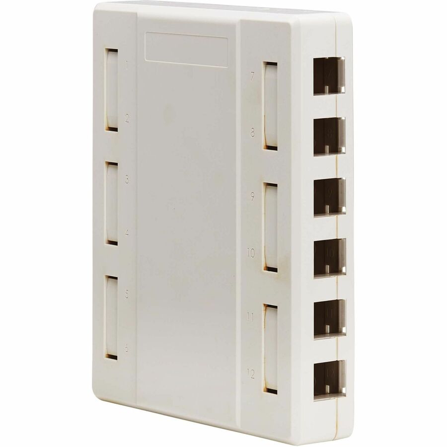 12 PORT SURFACE MNT BOX  WHITE