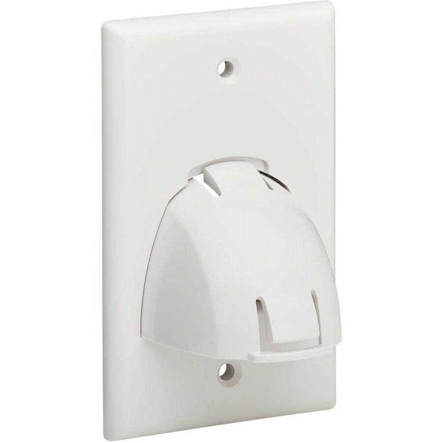 EATON TRIPP LITE SERIES SINGLE-GANG UP-OR DOWN-ANGLE BULK CABLE WALL PLATE, WHIT