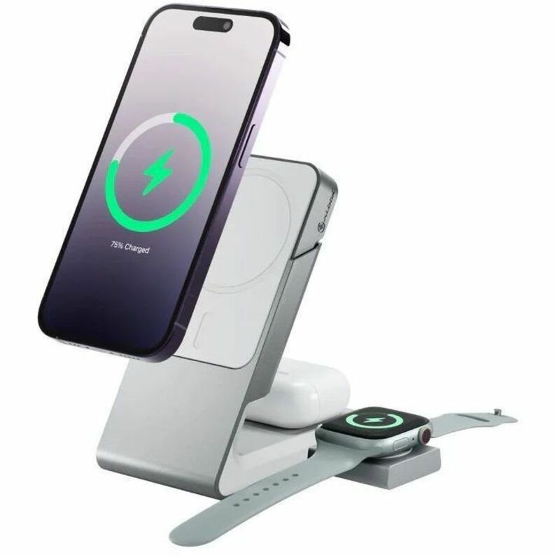 ALOGIC MATRIX 3-IN-1 MAGNETIC CHARGING DOCK WITH APPLE WATCH CHARGER - WHITE, US