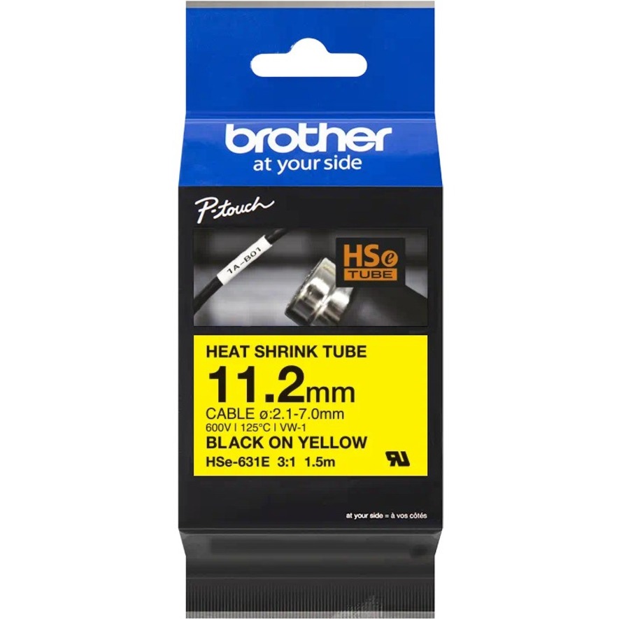 0.44IN X4.9FT(11.2MM X 1.5M), 3:1 HEAT SHRINK TUBE, BLK ON YELLOW, DIA: 0.082IN-