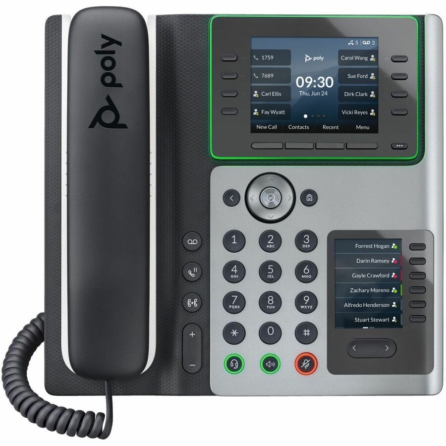 POLY EDGE E400 IP PHONE AND POE-ENABLED WITH POWER SUPPLY US