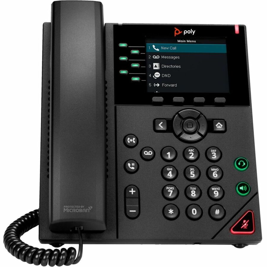 POLY VVX 350 6-LINE IP PHONE AND POE-ENABLED WITH POWER SUPPLY US