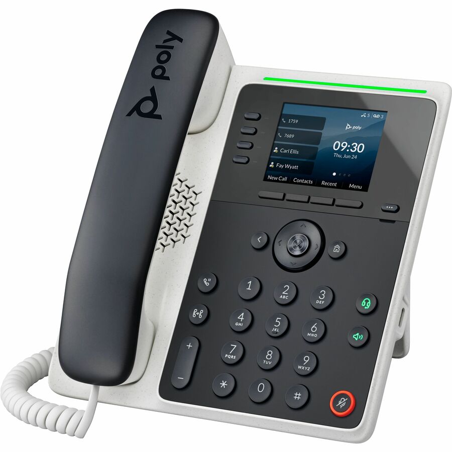 POLY EDGE E220 IP PHONE AND POE-ENABLED WITH POWER SUPPLY US