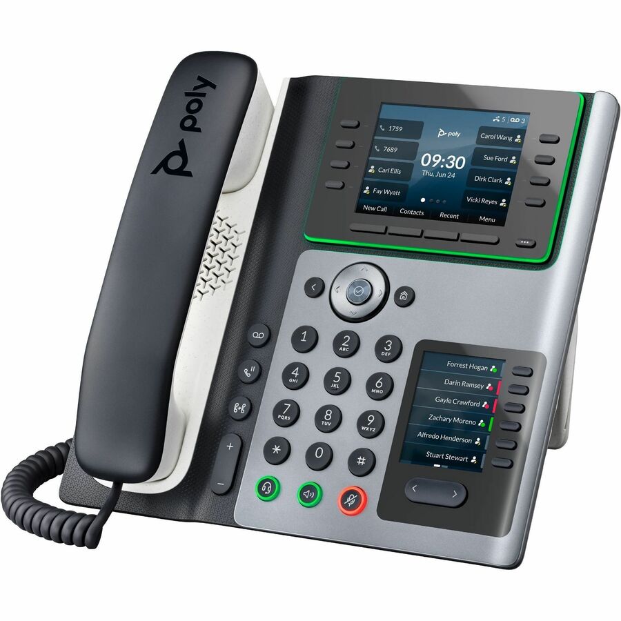 POLY EDGE E450 IP PHONE AND POE-ENABLED WITH POWER SUPPLY US