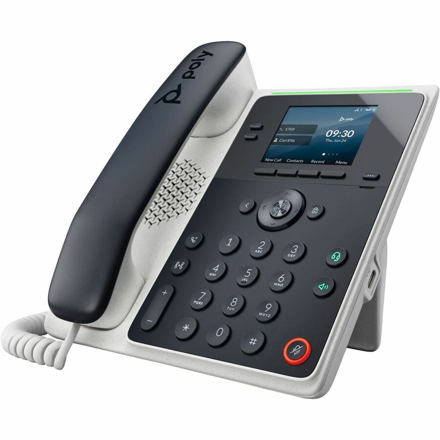 POLY EDGE E100 IP PHONE AND POE-ENABLED WITH POWER SUPPLY US