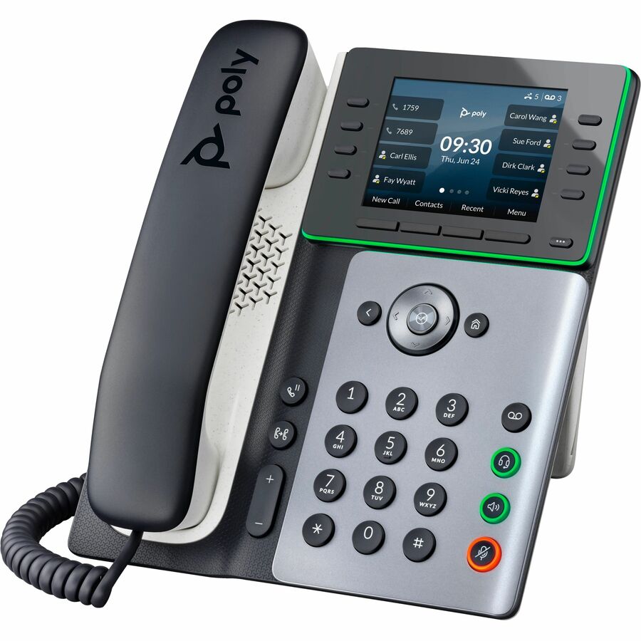 POLY EDGE E320 IP PHONE AND POE-ENABLED WITH POWER SUPPLY US