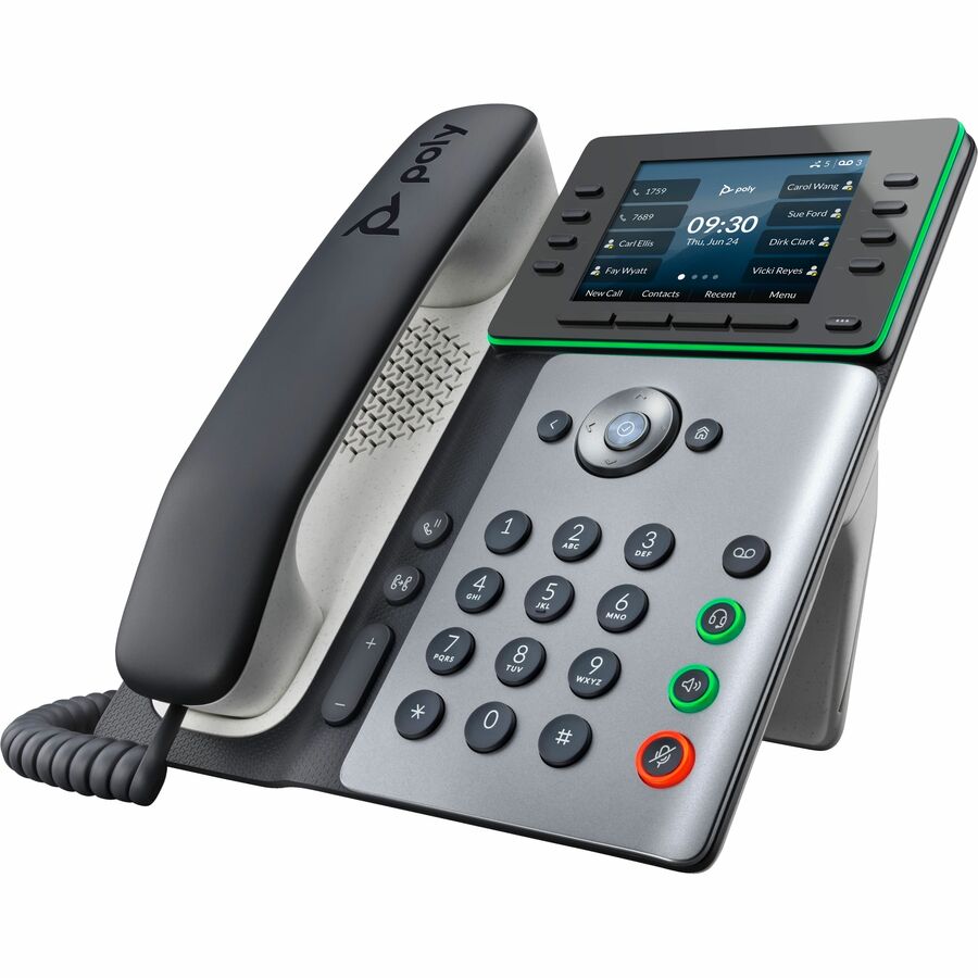 POLY EDGE E350 IP PHONE AND POE-ENABLED WITH POWER SUPPLY US