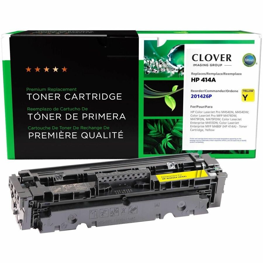 CLOVER IMAGING REMAN FOR HP 414A W2022A YELLOW CARTRIDGE NEW CHIP