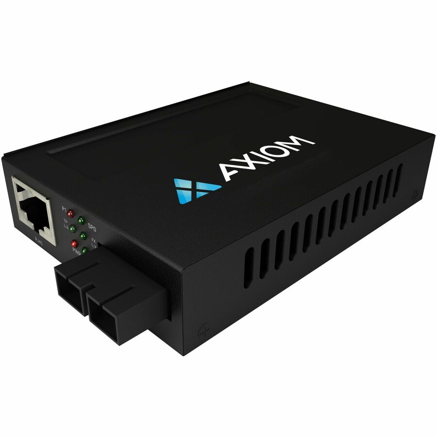 TAA AXIOM POE+ RJ45 TO SC MMF MEDIA CONV