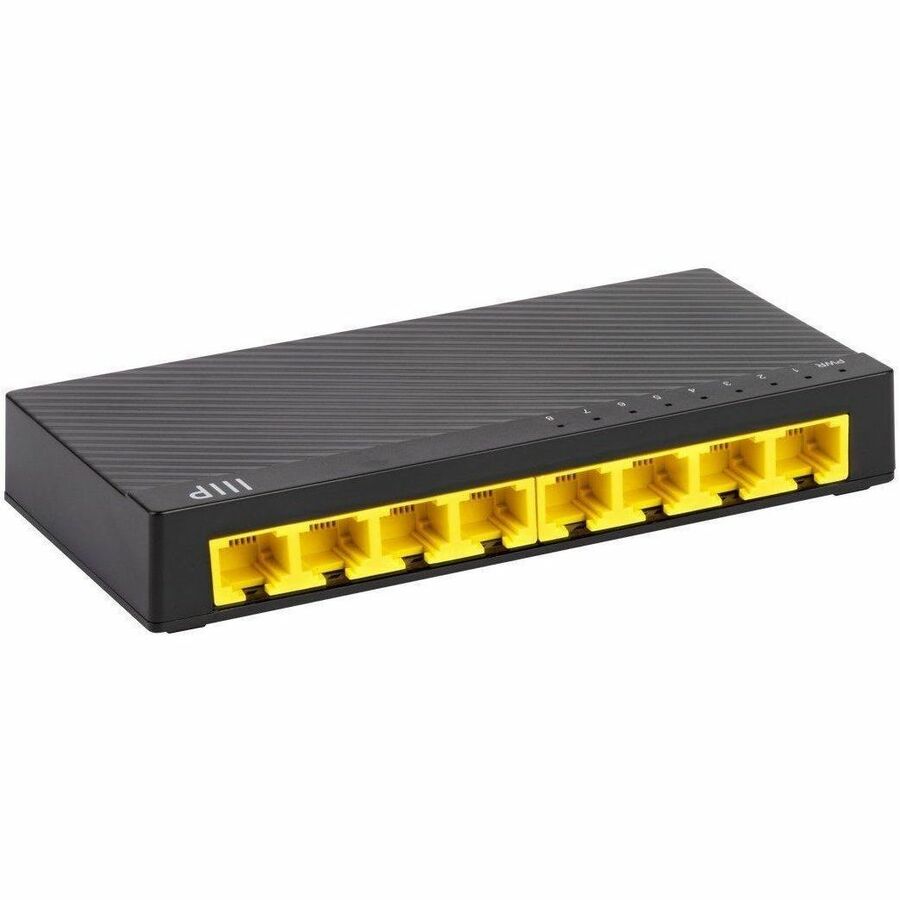 EIGHT 10/100/1000MBPS RJ45 GIGABIT ETHERNET PORTS; PLUG AND PLAY; SUPPORTS AUTO