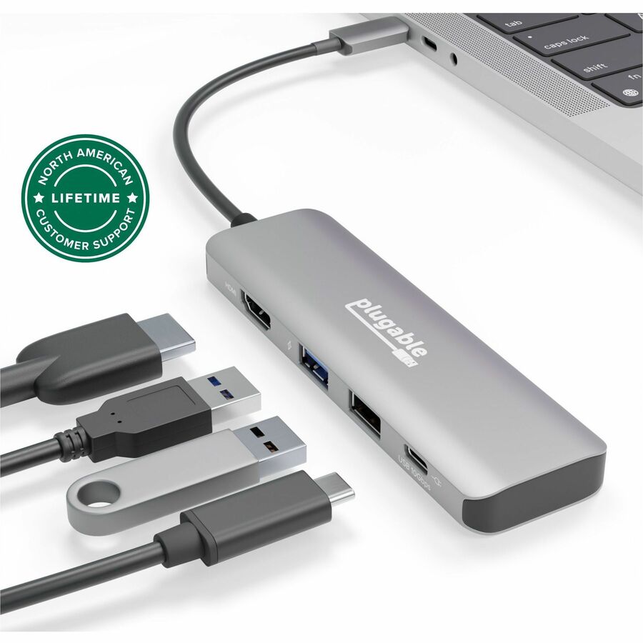 PLUGABLE USB-C 4-IN-1 HUB HDMI