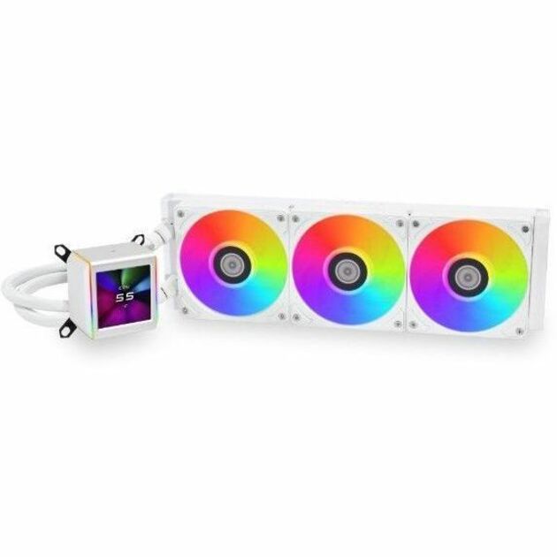 LIAN LI Galahad II LCD 360mm AIO Liquid CPU Cooler - White