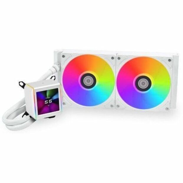 LIAN LI Galahad II LCD 280mm AIO Liquid CPU Cooler - White