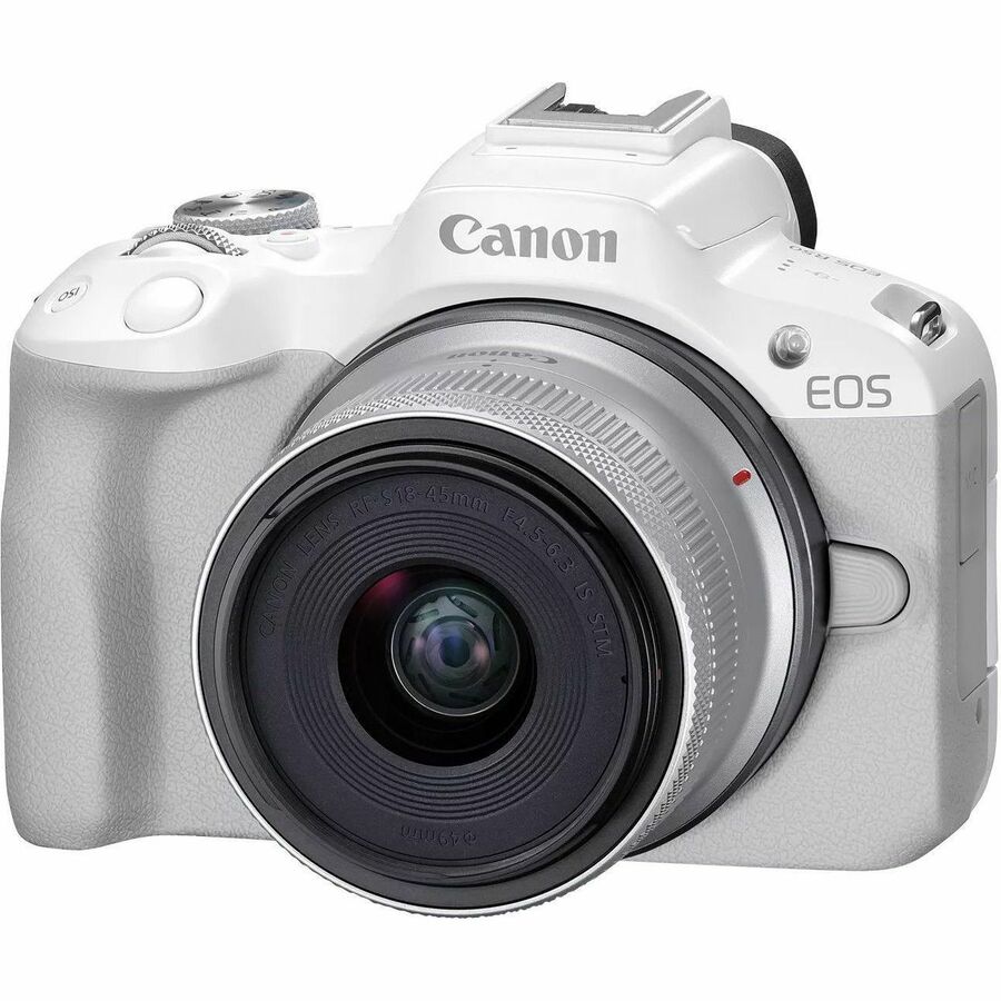 CANON EOS R50 - 24.2MP - CMOS - F/4.5-6.3 - 18-45 MM - 3INCH - WHITE - TOUCHSCRE