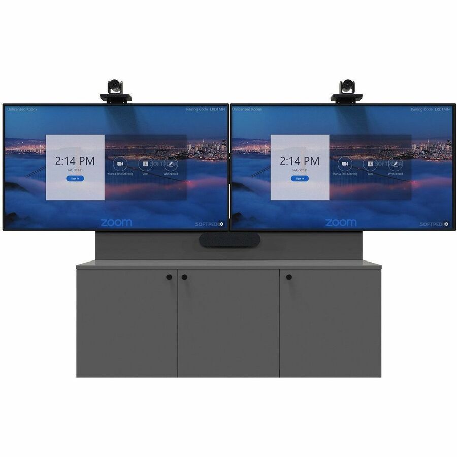 3-BAY AV CABINET INCLUDES DUAL 45-82IN DISPLAY MOUNT, 12RU SLIDING, ROTATING RAC