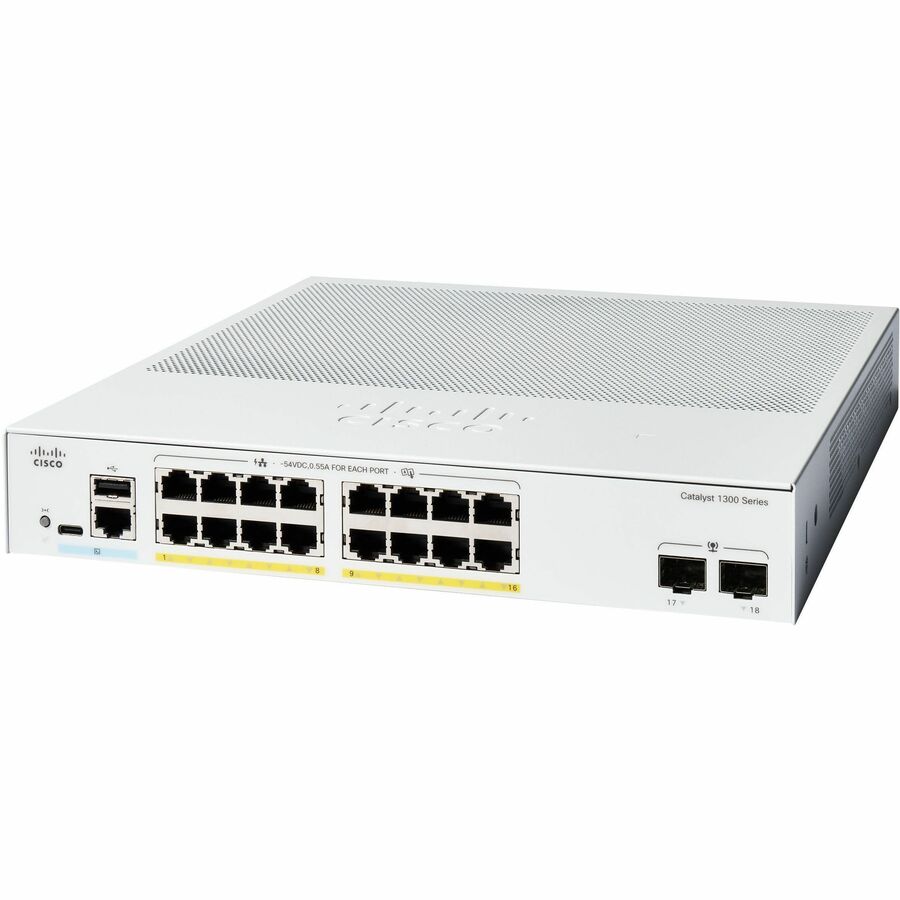 CATALYST 1300 16-PORT GE, FULL POE, 2X1G SFP