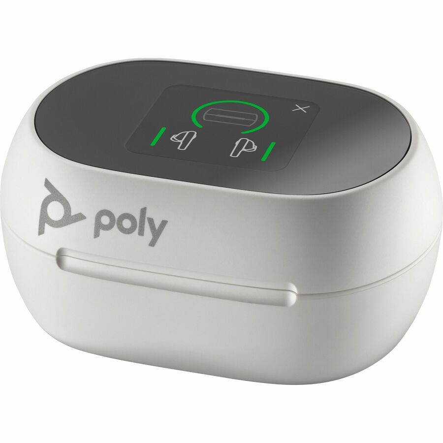 POLY VOYAGER FREE 60+ UC WHITE TOUCHSCREEN CHARGE CASE FOR BT700 USB-A ADAPTER
