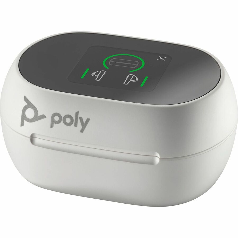 POLY VOYAGER FREE 60+ UC WHITE TOUCHSCREEN CHARGE CASE FOR BT700 USB-C ADAPTER