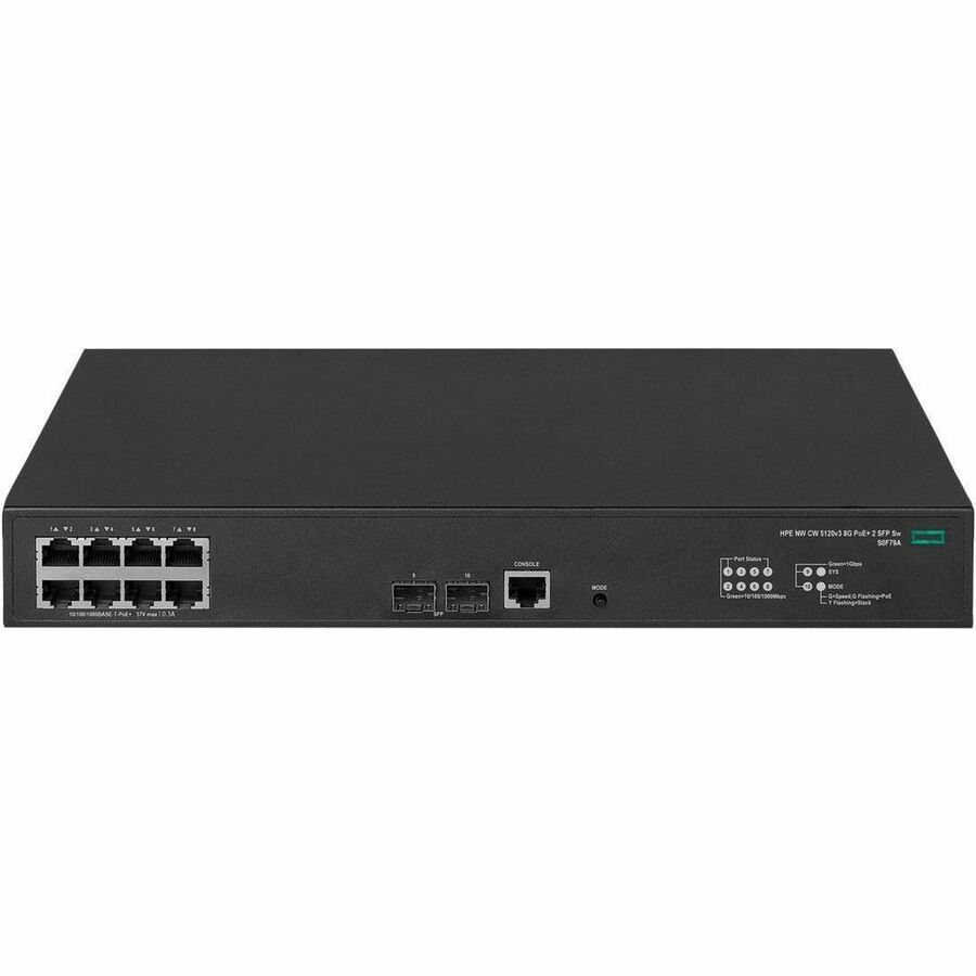 HPE NW CW 5120V3 8G POE 2 SFP+ SW US EN