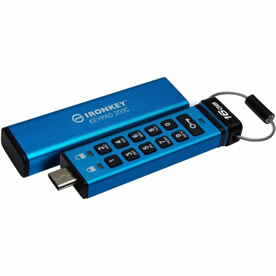16GB USB-C IRONKEY KEYPAD 200C, FIPS 140-3 LVL 3 (PENDING) AES-256