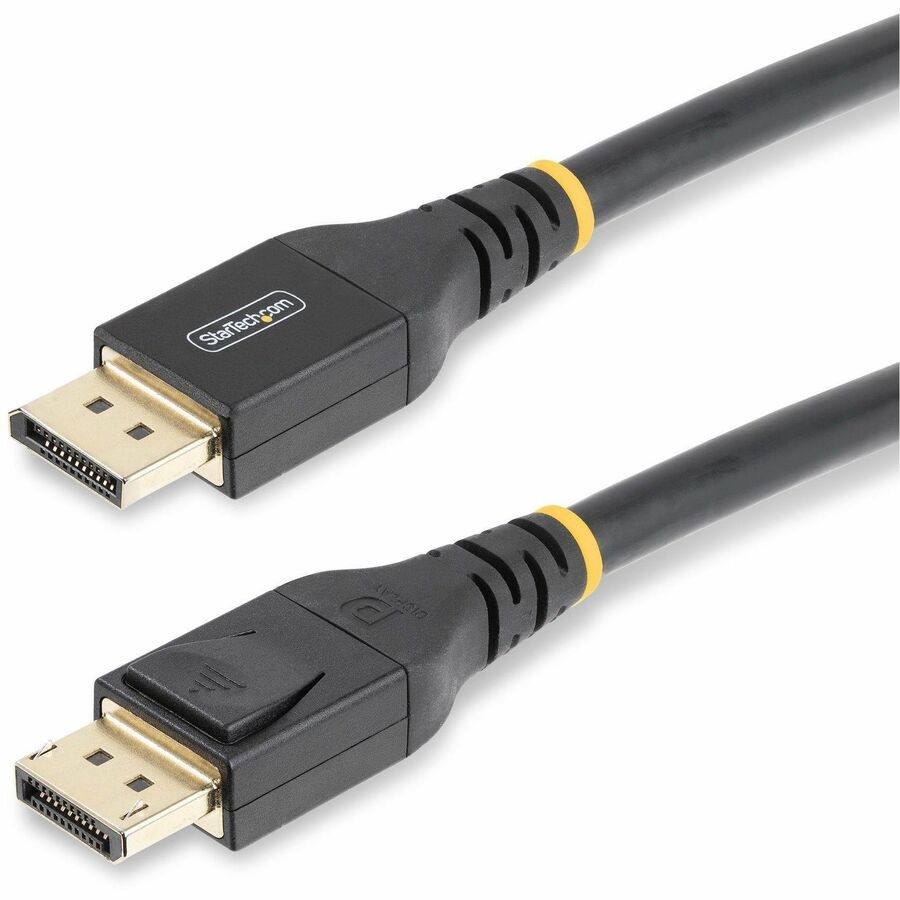 StarTech.com 33ft (10m) VESA-Certified Active DisplayPort 1.4 Cable, DP8K w/HBR3/HDR10/MST/DSC 1.2/HDCP 2.2, 8K 60Hz, 4K 120Hz, Active DP 1.4 Cable M/M - Active DisplayPort 1.4 cable w/ integrated signal booster; VESA certified; Ideal for boardrooms/video