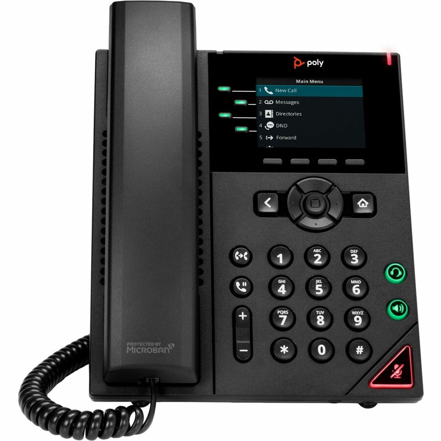 POLY VVX 250 4-LINE IP PHONE AND POE-ENABLED GSA/TAA US