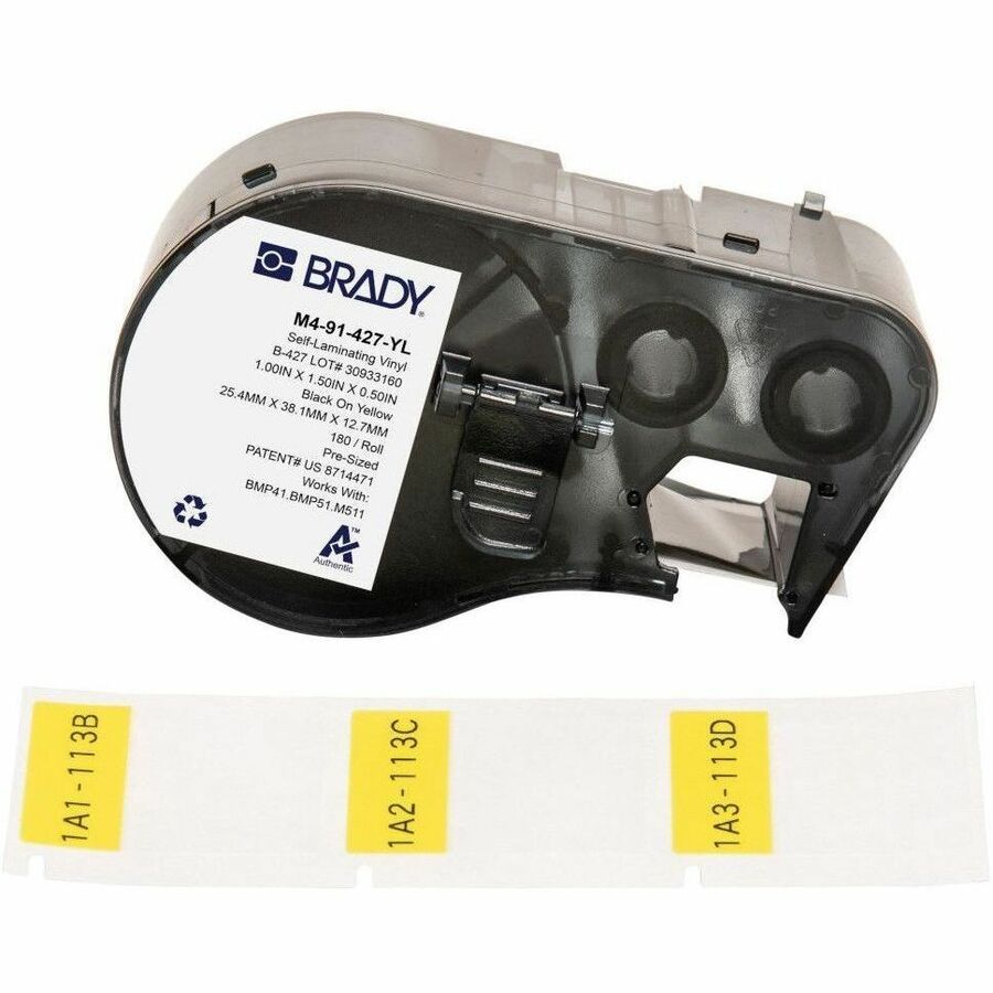 SELF-LAMINATING VINYL WRAP AROUND LABELS WITH RIBBON FOR BMP41 AND BMP51 PRINTER