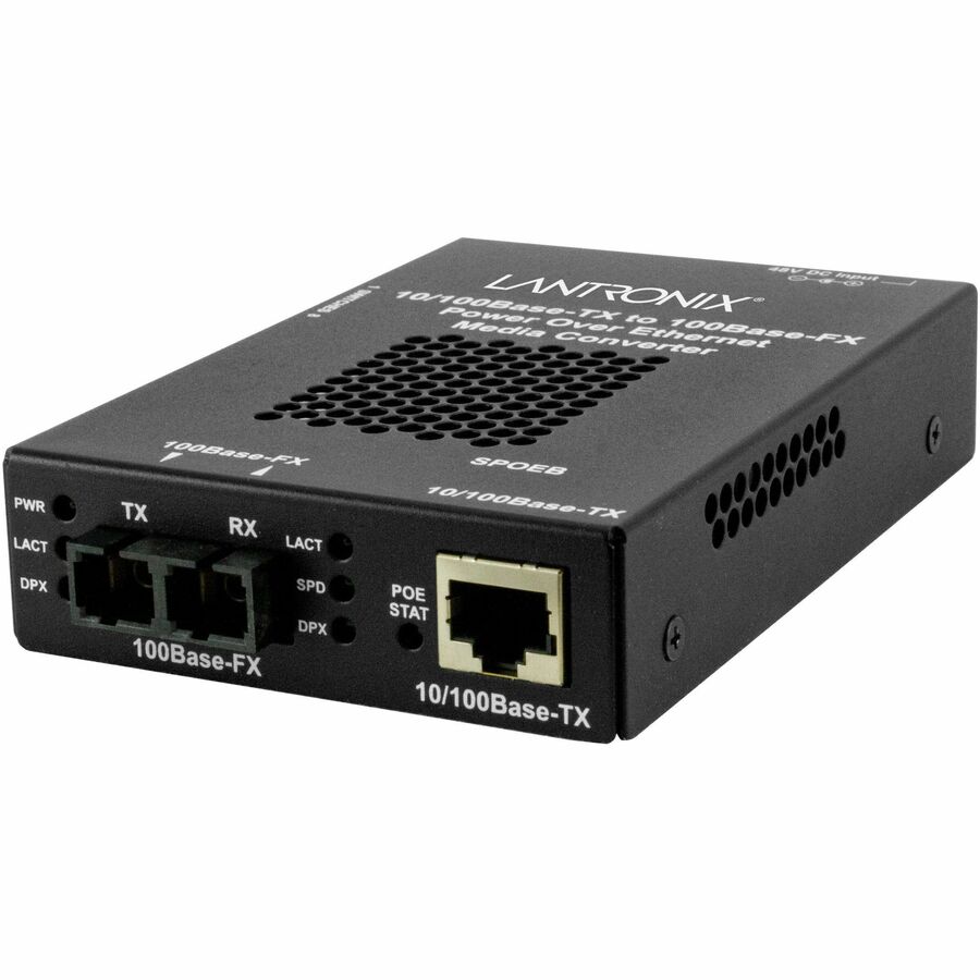 10/100BASE-TX RJ45 POE TO 100BASE-FX, MM SC, 2 KM WITH -JP PWR SUPPLY