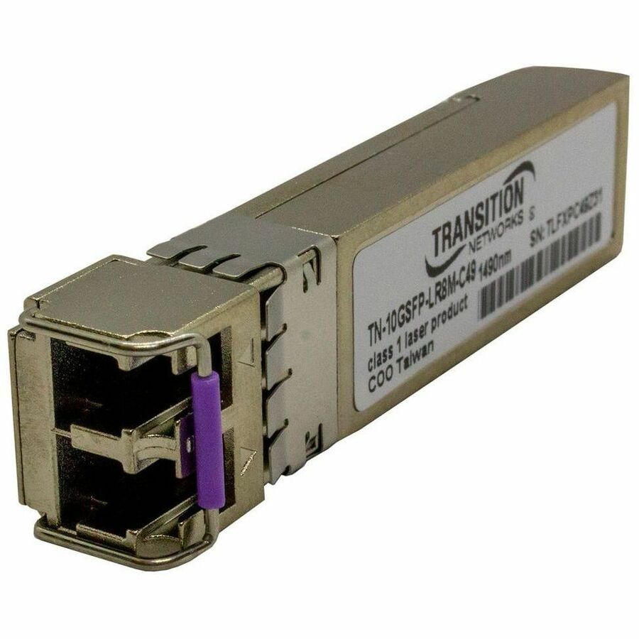TRANSCIEVER- SFP+, 1000BASE-ZX/10GBASE-ZR, 1G/10G, SM DUPLEX LC,1490, 80KM, 3.3V