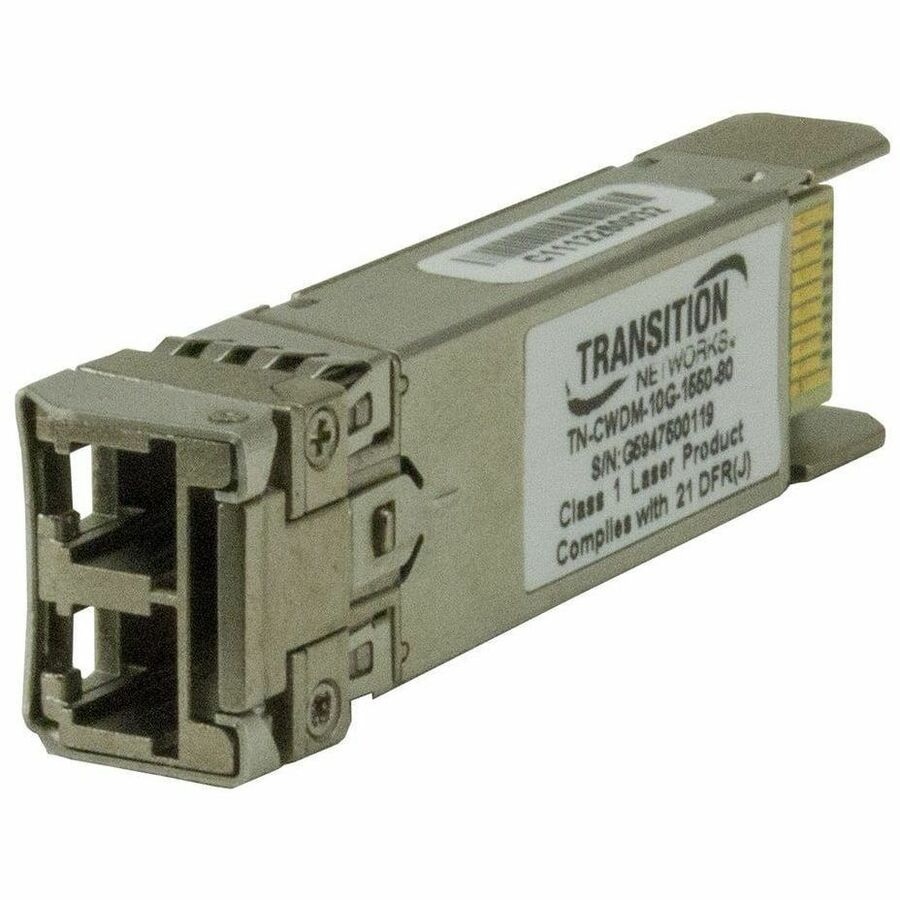 TRANSCIEVER- SFP+, CC, 10GBASE-ZR, 10.3G, SM LC, CWDM, 1550, 80KM, 3.3V, DMI