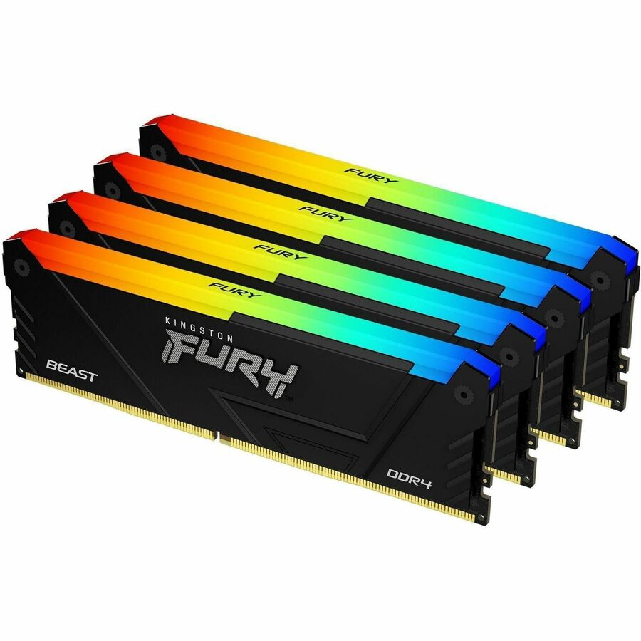 64GB 3200MT/S DDR4 CL16 DIMM (KIT OF 4) 1GX8 FURY BEAST RGB