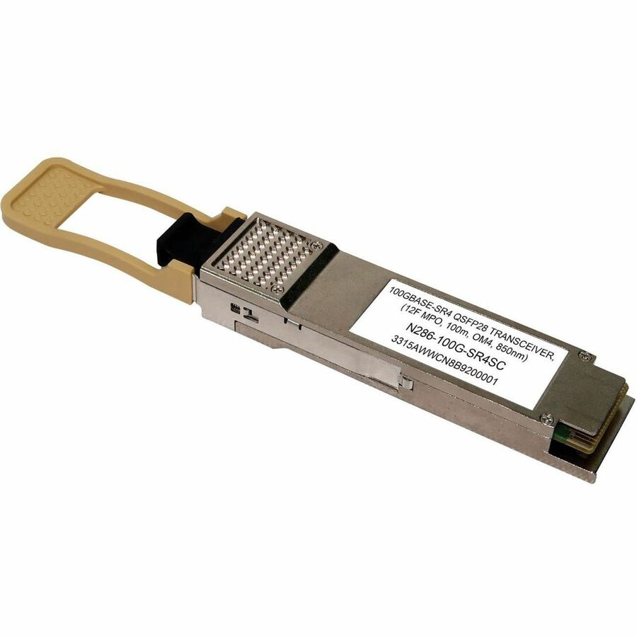 Tripp Lite Cisco-Compatible QSFP-100g-Sr4-S Qsfp28 Transceiver - 100gbase-Sr4, Mtp/Mpo Mmf, 100 Gbps, 850 Nm, 100 M (328 Ft.)