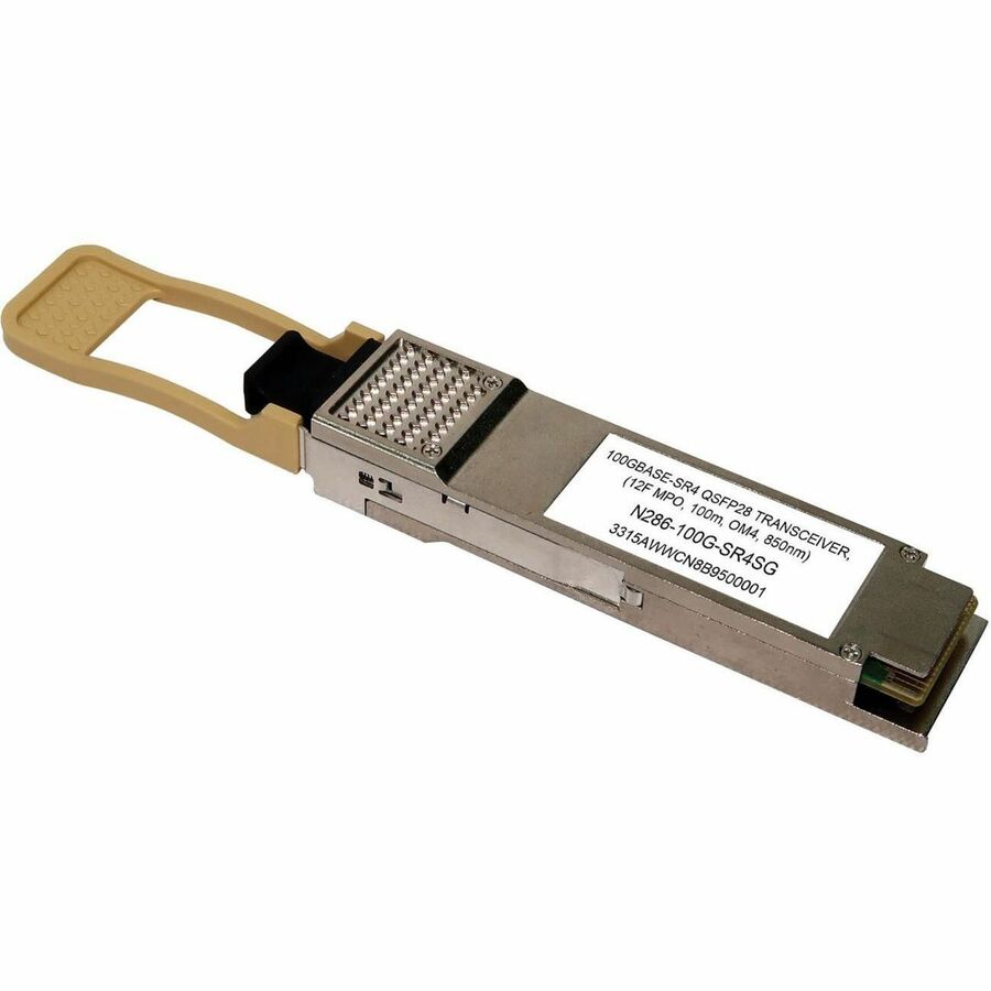 Tripp Lite Qsfp28 Transceiver - 100gbase-Sr4, Mtp/Mpo Mmf, 100 Gbps, 850  Nm, 100 M (328 Ft.)