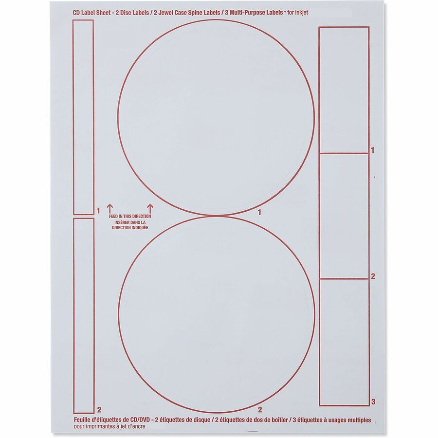 VRB DISC LABELS MATTE WHITE 100 LABELS/2