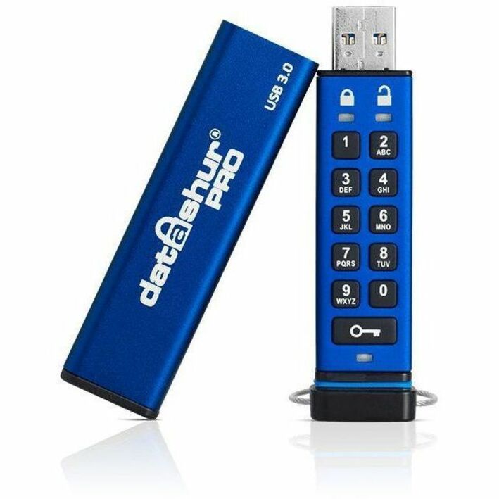 ISTORAGE DATASHUR PRO FIPS 140-2 LEVEL 3 SECURE PIN PROTECTED FLASH DRIVE-256GB