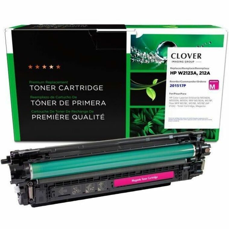 CLOVER IMAGING REMAN FOR HP W2123A 212A MAGENTA TONER CARTRIDGE NEW CHIP