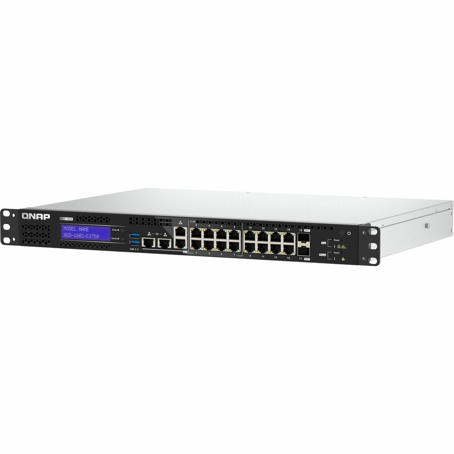 QNAP QGD-1602-C3558-8GB-US 16- PORT SWITCH, INTEL ATOM C3558 4C 2.2 GHZ PROCESSO