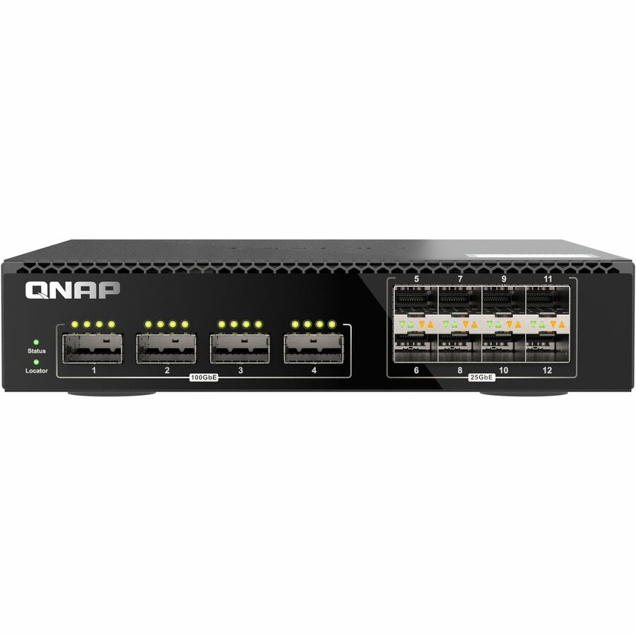 QNAP HALF-RACKMOUNT SWITCH QSW-M7308R-4X-US, LAYER 2 12 PORT MANAGED SWITCH, 4 P