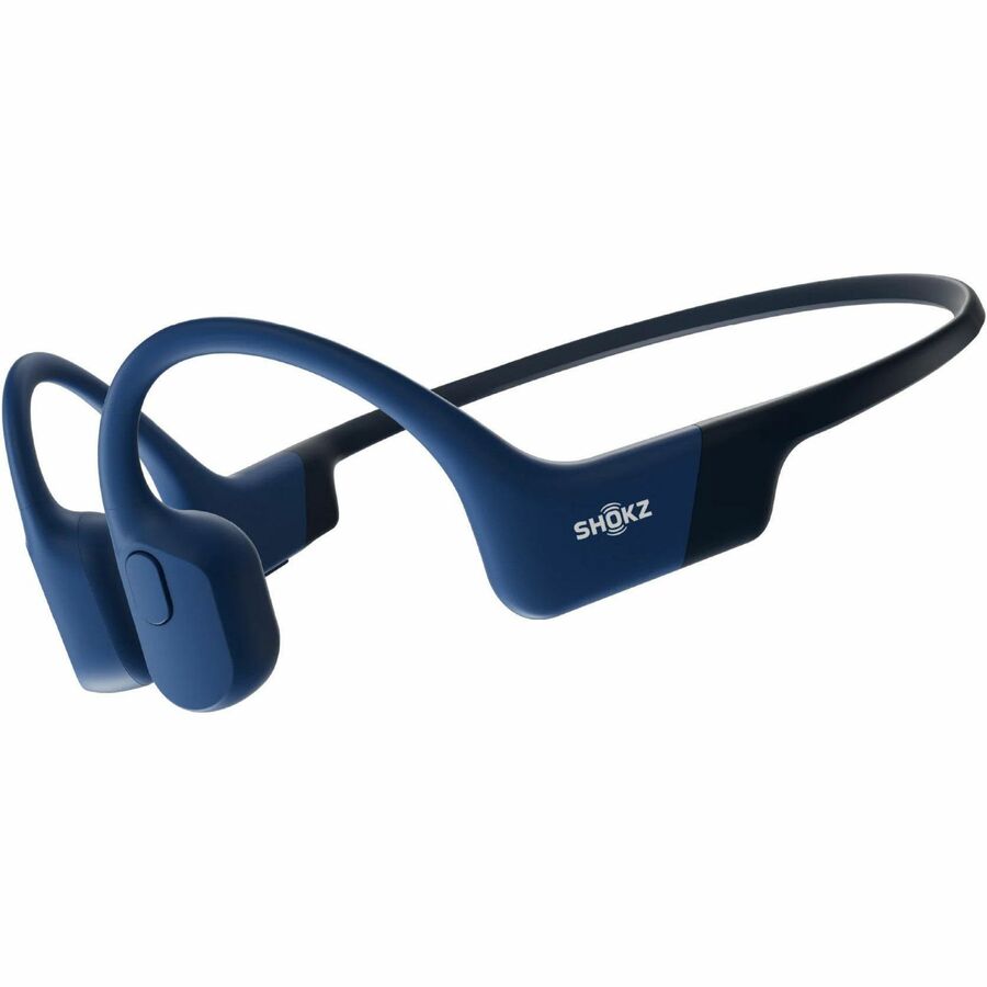 Écouteurs sans fil SHOKZ OpenRun, bleus | Bluetooth | Conception de conduction osseuse et à oreille ouverte de 8e génération avec microphone | Étanches IP67 (non pour la natation) | Batterie de 8 heures et charge rapide
