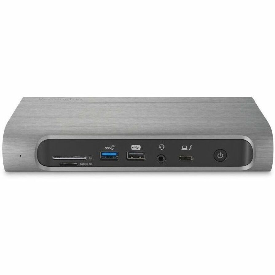 Kensington SD5800T Thunderbolt 4 and USB4 Quad Video Docking Station - for Notebook/Tablet PC/Monitor - Charging Capability - Memory Card Reader - SD, microSD - 170 W - Thunderbolt 4 - 4 Displays Supported - 4K, 2K, 8K, 6K, Full HD, QHD - 3840 x 2160, 768