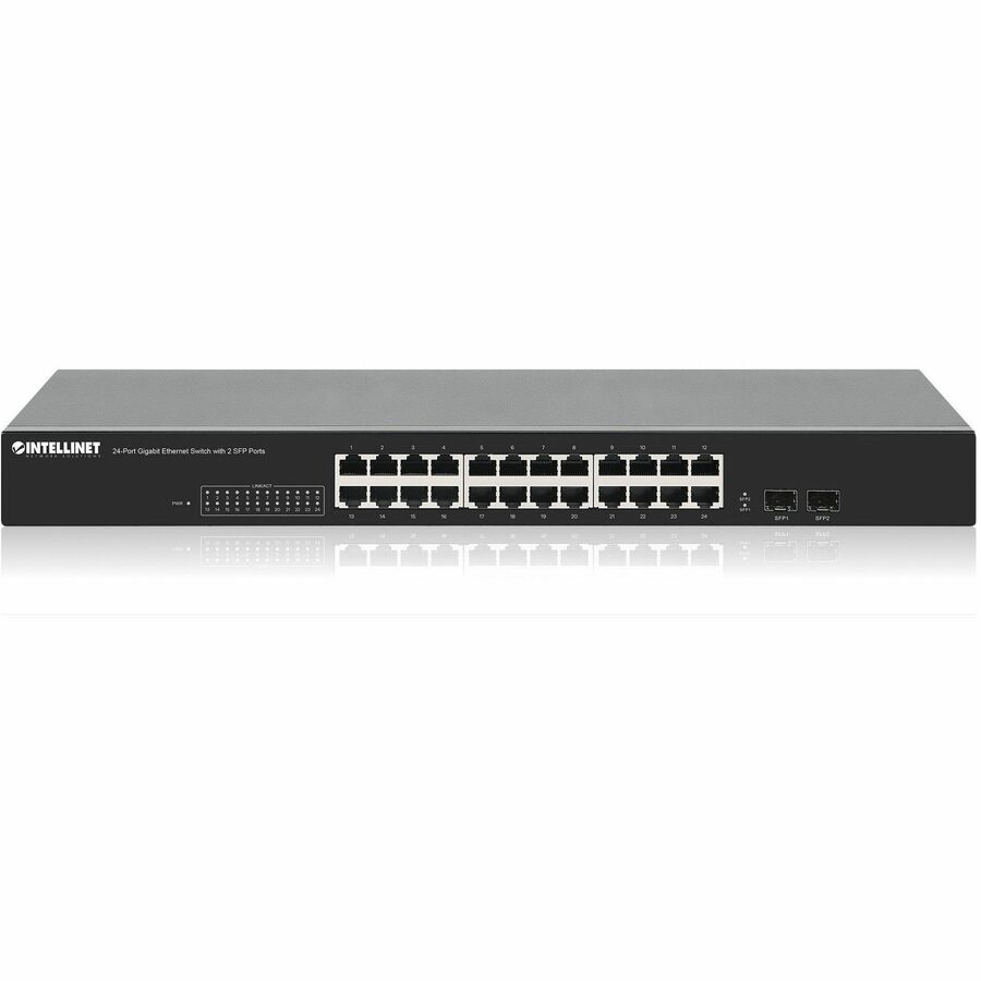 24-PORT GIGABIT ETHERNET SWITCH WITH 2 SFP PORTS