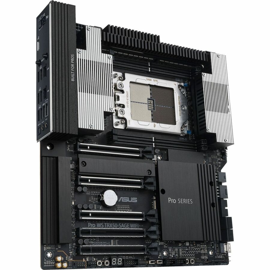 Carte mère pour station de travail ASUS Pro WS TRX50-SAGE WIFI CEB, processeurs AMD Ryzen™ Threadripper™ PRO série WX 7000, ECC R-DIMM DDR5, 36 étages de puissance, WiFi 7, PCIe 5.0 x 16, PCIe 5.0 M.2, 10 Go et LAN 2,5 Go, prise en charge multi-GPU 90MB1FZ0-M0AAY0