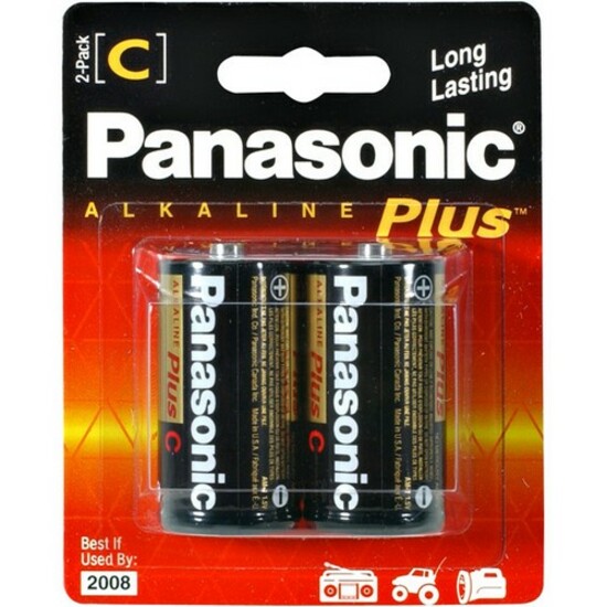 PANASONIC C Alkaline Battery 2 Pack (AM2PA2B)
