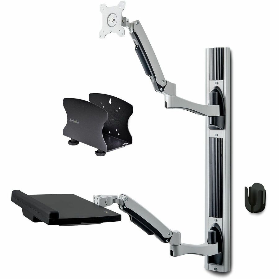 WALL MOUNT WORKSTATION, VESA MOUNT FOR 32 MONITORS (22LB/10KG), FULLY ARTICULATI